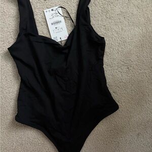 NWT Zara Black One-Piece Bodysuit